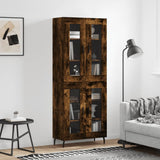 Highboard Smoked Oak 69,5x34x180 cm Engineered Wood 3198294