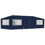 ZNTS Professional Party Tent with Side Walls 4x9 m Blue 90 g/m 48530