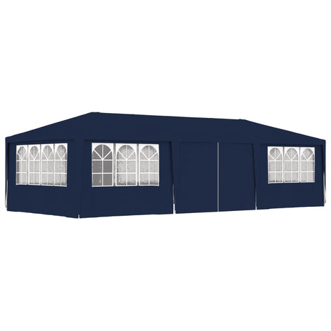 ZNTS Professional Party Tent with Side Walls 4x9 m Blue 90 g/m 48530