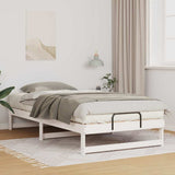 Bed Frame White 100 x 210 cm Solid Pine Wood 873164