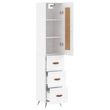 Highboard White 34.5x34x180 cm Engineered Wood 3200169