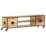 TV Cabinet 130x30x39 cm Solid Mango Wood 286377