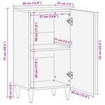 ZNTS Sideboard 40x33x75 cm Solid Wood Mango 4017816