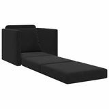 Folding Sofa Bed Black 74 x 77 x 81 cm Velvet 42030488