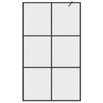 Walk-in Shower Wall with Clear ESG Glass 115x195 cm Black 151026