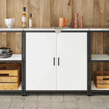 Kitchen Storage HATTEM White 90 x 50 x 92 cm Steel 874983