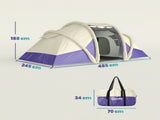Inflatable Tent 2 Bedroom Tunnel Design Windproof Air Tent with Carry Bag for 4 Person T3398P555939