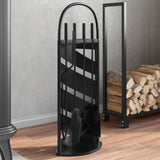 5 Piece Fireplace Tool Set 23x15x66 cm Steel 156373