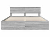 Bed Frame Grey Sonoma 140 x 200 cm Engineered wood 3407882