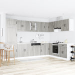 Kitchen Cabinet with Door Kalmar 2 pcs Grey 80 x 46 x 81.5 cm 3315007