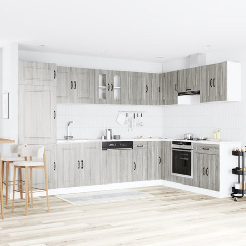 Kitchen Cabinet with Door Kalmar 2 pcs Grey 80 x 46 x 81.5 cm 3315007