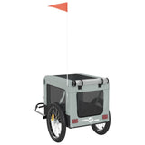 Pet Bike Trailer Grey and Black Oxford Fabric&Iron 93923