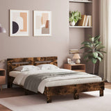 Bed Frame Smoked Oak Engineered Wood Small Double Durable 3207452