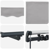 Retractable Awning Light Grey 350 x 250 cm 3330379