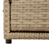 Garden Storage Cabinet Beige 110x55x60.5 cm Poly Rattan 365570