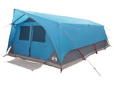 Tunnel Tent with Roof Blue 10-Person Polyester and Steel 42028662