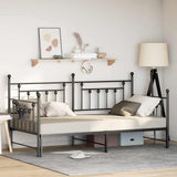 Daybed Frame Black 100 x 190 cm Steel 42002667