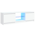 TV Cabinet with LED Lights White 120x30x36 cm 804283