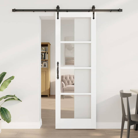 Sliding Door Manual White 73.5 x 211 cm Wood and metal 3332382