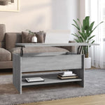 ZNTS Coffee Table Grey Sonoma 80x50x40 cm Engineered Wood 819297