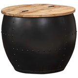 287484 Coffee Table Round 53x43 cm Solid Mango Wood