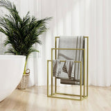 Freestanding Towel Rack Gold 48x24x79 cm Iron 343092
