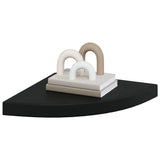 Floating Corner Shelves 2 pcs Black 35x35x3.8 cm MDF 323920