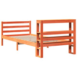 Bed Frame without Mattress Wax Brown 100x200 cm Solid Wood Pine 3305842