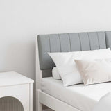 Upholstered Headboard Light Grey 140 cm Solid Pine Wood 879233