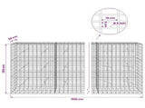 Gabion with 5 mm Wire and 5x10 cm Mesh 1100x20x150 cm 3464584