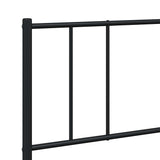 Metal Bed Frame without Mattress with Footboard Black 193x203cm 352504