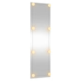 Wall Mirror with LED Lights 30x100 cm Glass Rectangle 3189151
