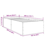 Bed Frame without Mattress Smoked Oak 100x200 cm 3280962