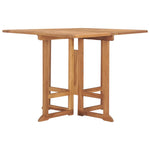 ZNTS Folding Garden Dining Table 90x90x75 cm Solid Teak Wood 315448