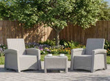 Reclining Garden Chair Rattan Look 2 pcs White PP 8011998