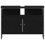 Bathroom Sink Cabinet Black oak 80 x 30 x 60 cm Engineered Wood 862237