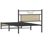 Bed Frame without Mattress Sonoma Oak 100x190 cm Engineered Wood 4106956