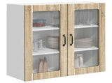 Wall Glass Cabinet LUCCA Sonoma Oak 80 x 31 x 80 cm 885067
