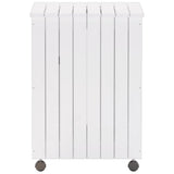 Laundry Basket with Wheels RANA White 45x45x64 cm Solid Wood Pine 4002334