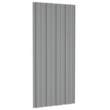 Roof Panel 12 pcs Grey 100 x 45 cm Galvanised steel 42047123