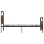 Bed Frame Without Mattress 107x203 cm Smoked Oak Engineered Wood 4100223