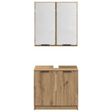 Bathroom Cabinet Set with Shelf Artisan Oak Engineered Wood 3415906