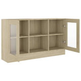 Vitrine Cabinet Sonoma Oak 120x30.5x70 cm Engineered Wood 802789