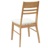Dining Chairs 2 pcs Natural 43 x 54 x 89 cm Solid Rubber Wood 42020446