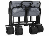 Folding Wagon Grey 89 x 63 x 96 cm Steel and Polyester Oxford 42020658