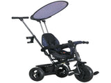 6 in 1 Tricycle for Kids with 5-point harness straps, Removable Canopy, Dark Blue T3398P348138
