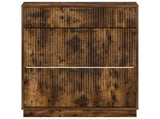 Shoe Cabinet HOORN 78 x 24 x 100 cm Engineered Wood Smoked Oak 897320
