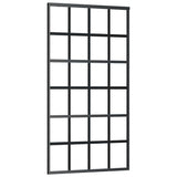 Sliding Door with Hardware Set Black 102x205 cm ESG Glass 3375855