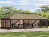 Gazebo Cover with Sidewalls 6 x 3 m Beige Polyester 190 900410