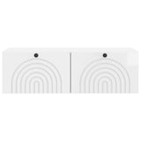 Wall-Mounted TV Cabinet High Gloss White 98 x 41 x 30 cm 898189